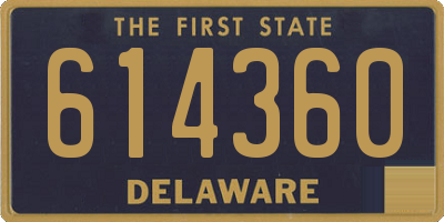 DE license plate 614360