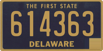 DE license plate 614363