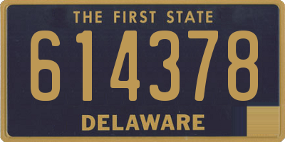 DE license plate 614378