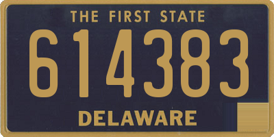 DE license plate 614383