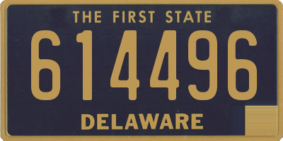 DE license plate 614496