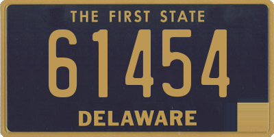 DE license plate 61454