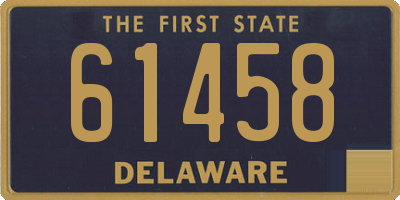 DE license plate 61458