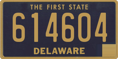 DE license plate 614604