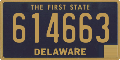 DE license plate 614663