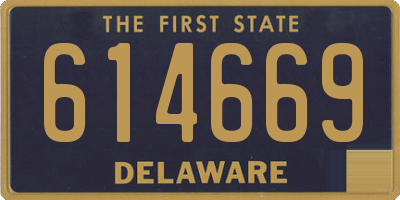DE license plate 614669