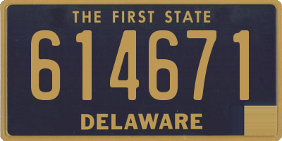 DE license plate 614671