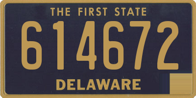 DE license plate 614672