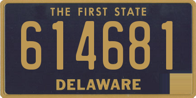 DE license plate 614681