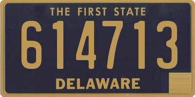 DE license plate 614713