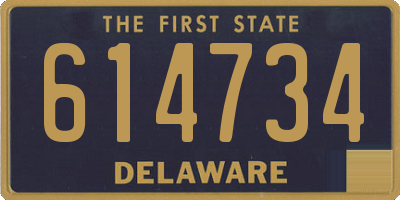 DE license plate 614734
