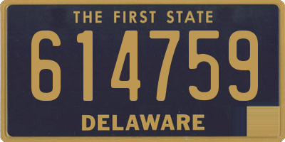 DE license plate 614759