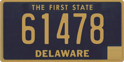 DE license plate 61478