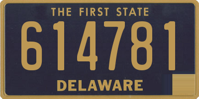 DE license plate 614781