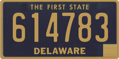 DE license plate 614783