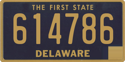 DE license plate 614786