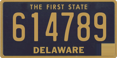 DE license plate 614789