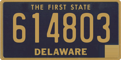 DE license plate 614803