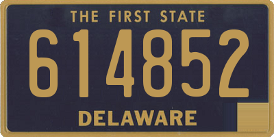 DE license plate 614852
