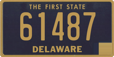 DE license plate 61487