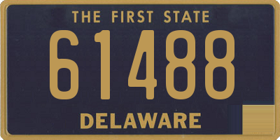 DE license plate 61488