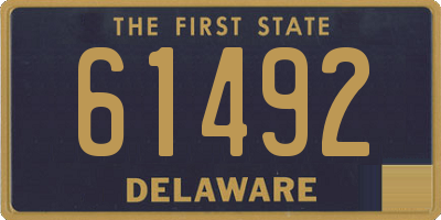 DE license plate 61492