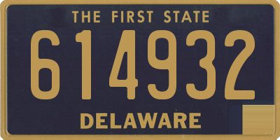 DE license plate 614932