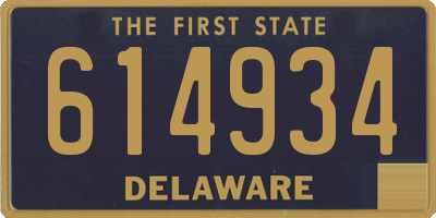 DE license plate 614934