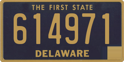DE license plate 614971