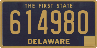 DE license plate 614980