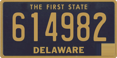 DE license plate 614982