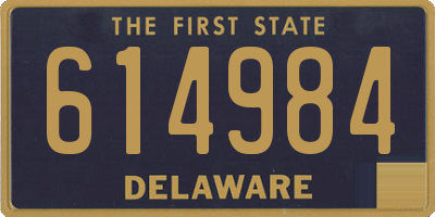 DE license plate 614984