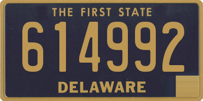 DE license plate 614992