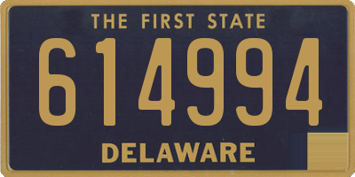 DE license plate 614994