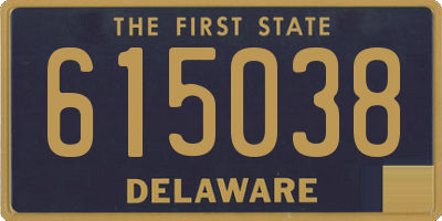 DE license plate 615038