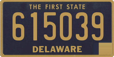 DE license plate 615039