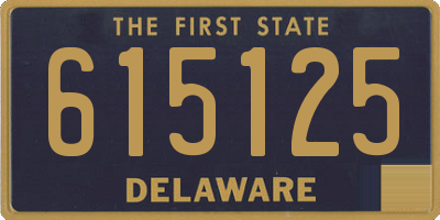 DE license plate 615125