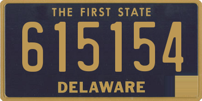 DE license plate 615154