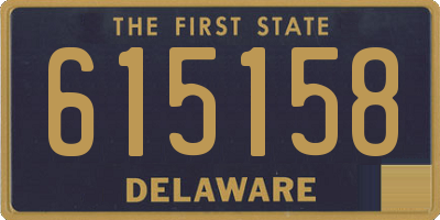 DE license plate 615158