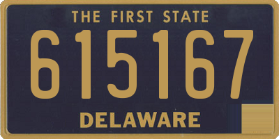 DE license plate 615167