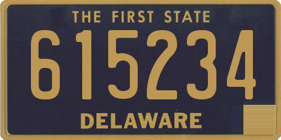 DE license plate 615234