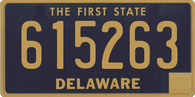 DE license plate 615263