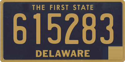 DE license plate 615283