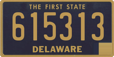 DE license plate 615313