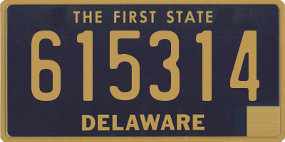 DE license plate 615314