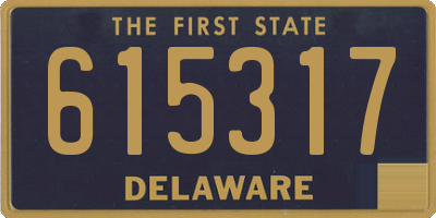 DE license plate 615317