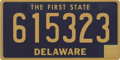 DE license plate 615323