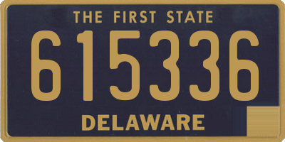 DE license plate 615336
