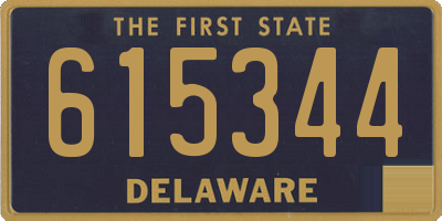 DE license plate 615344
