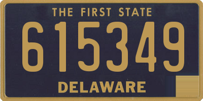 DE license plate 615349